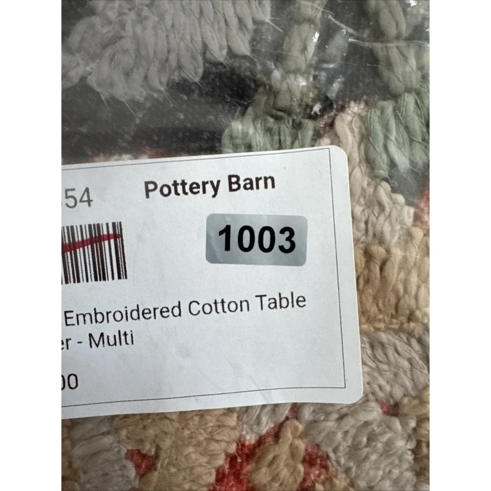 Pottery Barn Maret Embroidered Cotton Table Runner 18